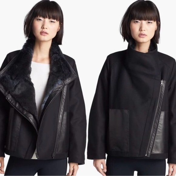 Helmut Lang Black Void Reversible Fur and Felt Jacket - Picture 3 of 10